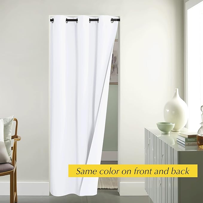 NICETOWN Closet Door Curtain for Privacy, Window Treatment Room Divide - Image 5