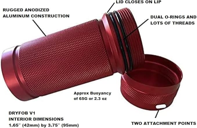 DRYFOB Waterproof PLB or Car Key Container, Holder - Image 3