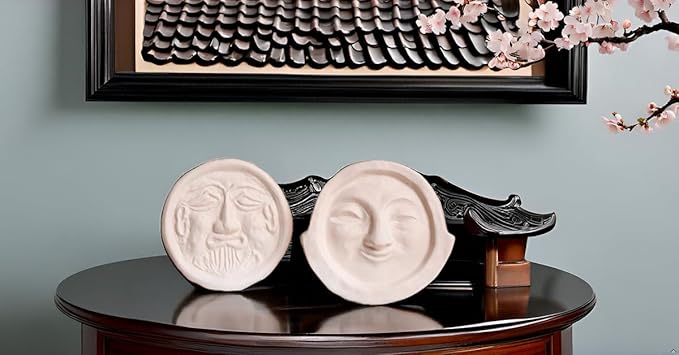 Air Purifying Healing Ceramic Object-Ancient Korean Demon Hunter's Face Roof - Image 9