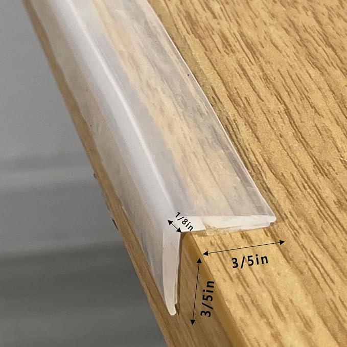 Angloria Edge Protector 100% Silicone, Baby Proofing Clear Table Corners Guards - Image 3