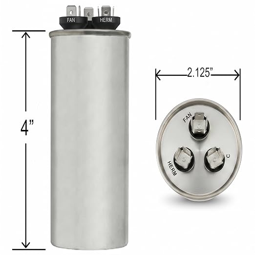 ClimaTek Round Capacitor Replaces Carrier # HC98JA046D | 45/5 uf MFD, 370/440 - Image 6