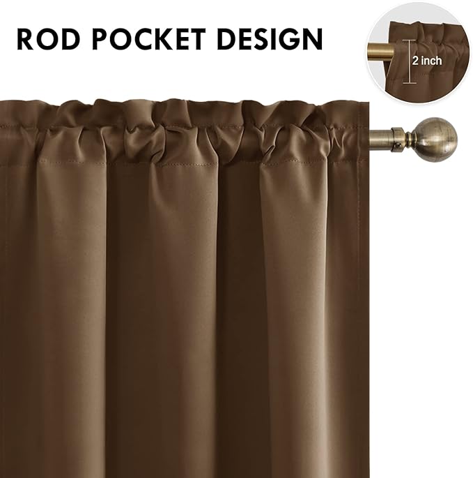 DWCN Blackout Curtains for Bedroom – Thermal Insulated Room Darkening Drapes - Image 4