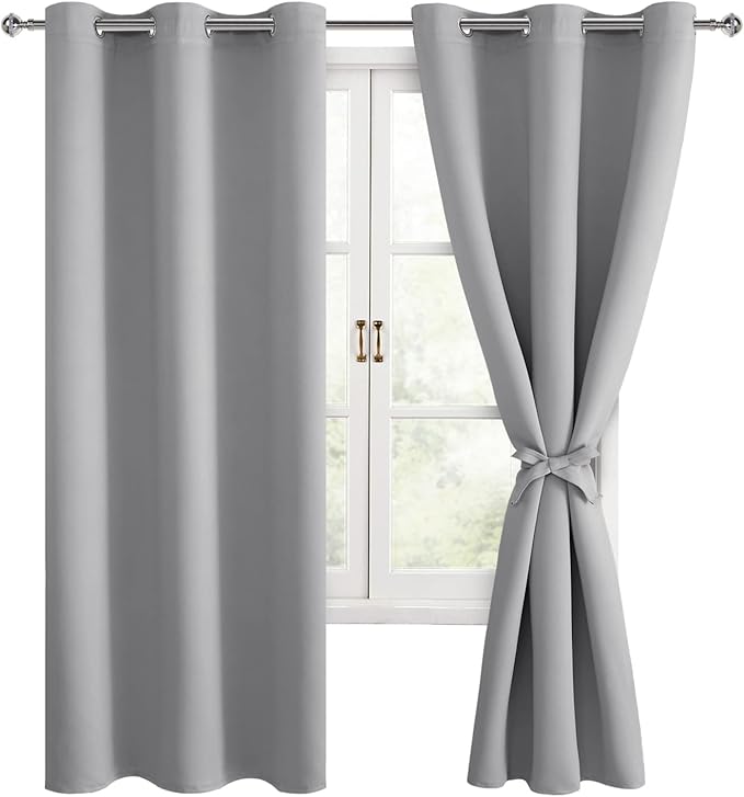 Hiasan Blackout Curtains for Bedroom and Living Room, Light Blocking, Noise by Hiasan