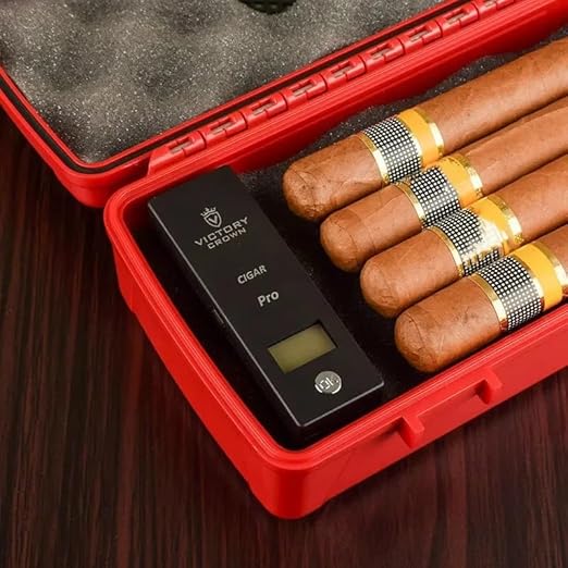 Digital Cigar Humidity Meter Portable Electric Moisture Guage Tester Reader - Image 5