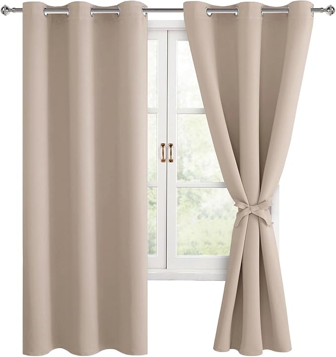 Hiasan Blackout Curtains for Bedroom, 42 x 63 Inches Length by Hiasan