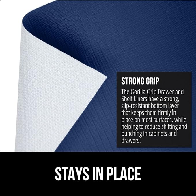 GORILLA GRIP DripGuard Shelf Liner, Non-Adhesive Drawer and Kitchen Cabinet - Image 3