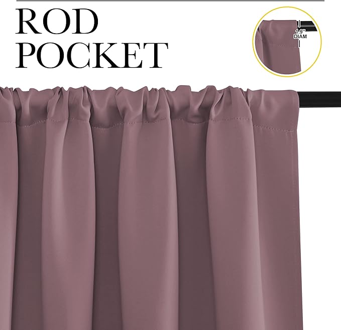 NICETOWN Blackout Curtains for Living Room, Darkening Window Curtain Panels - Image 3