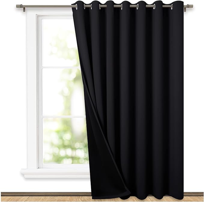 NICETOWN Extra Wide Patio Door Curtain, Super Heavy-Duty Thermal Sliding Glass by NICETOWN