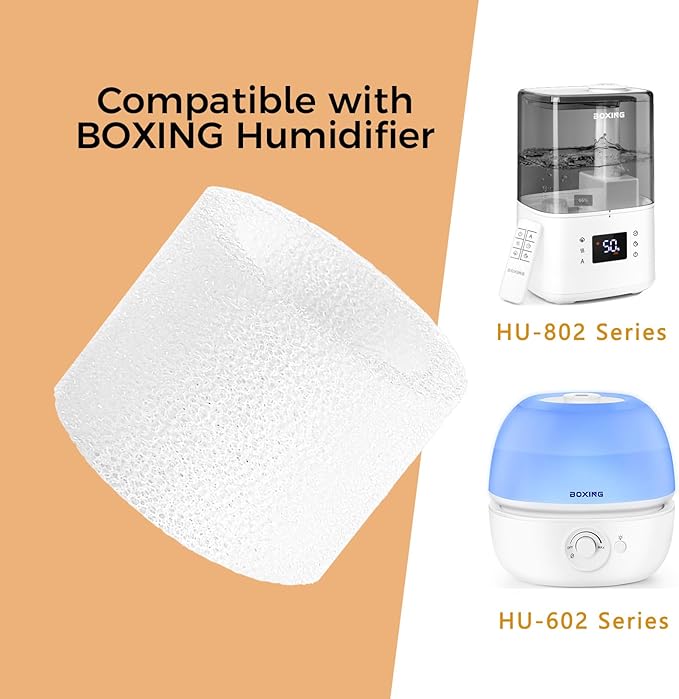 Boxing 12-Pack Top Fill Humidifier Replacement Filters, Capture Particles - Image 6