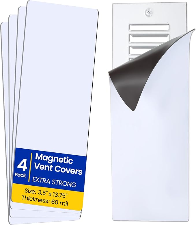 Magnetic Vent Covers, Extra Strong Magnets, 3.5" x 13.75" Ultra Thick 60mil by Unknown