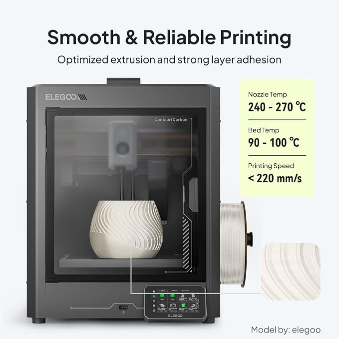 ELEGOO ASA Filament 1.75mm White 2KG, UV & Weather Resistant 3D Printer Filament - Image 5
