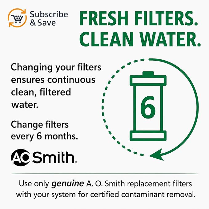 AO Smith 2.5"x10" 40 Micron Sediment Water Filter Replacement Cartridge - Image 5