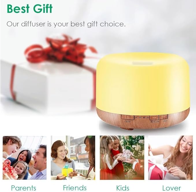 500ml Home/Office Aroma Diffuser, Essential & Fragrant Oil Vaporizer - Image 4