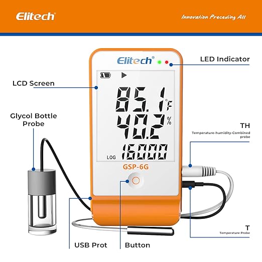 Elitech Digital Temperature Humidity Data Logger Medical Refrigerator - Image 8