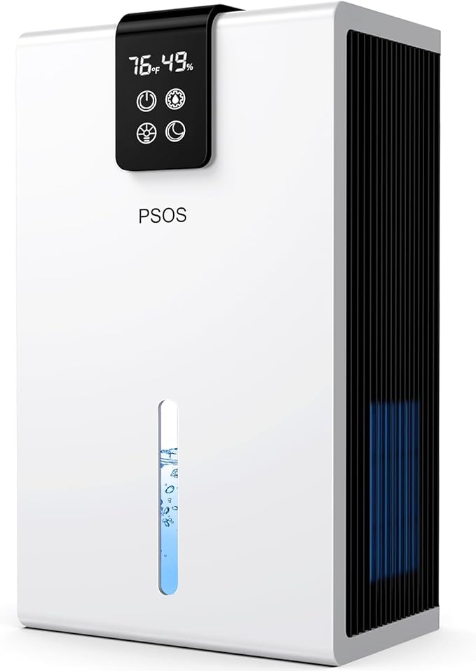 Dehumidifier, Dehumidifiers for Home, 98 OZ Water Tank, Quiet Dehumidifier for by PSOS