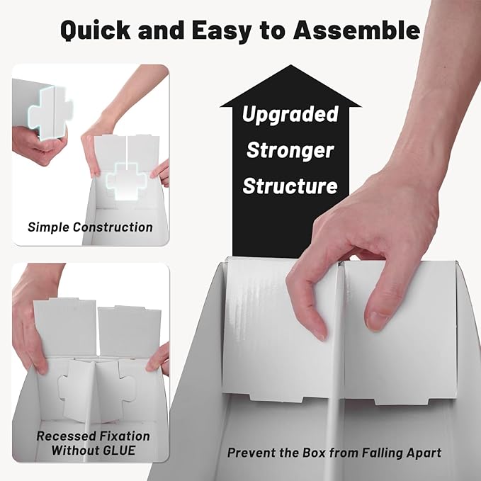 NUMINA 6 Pack 2-Row Cardboard Card Storage Box - Image 5