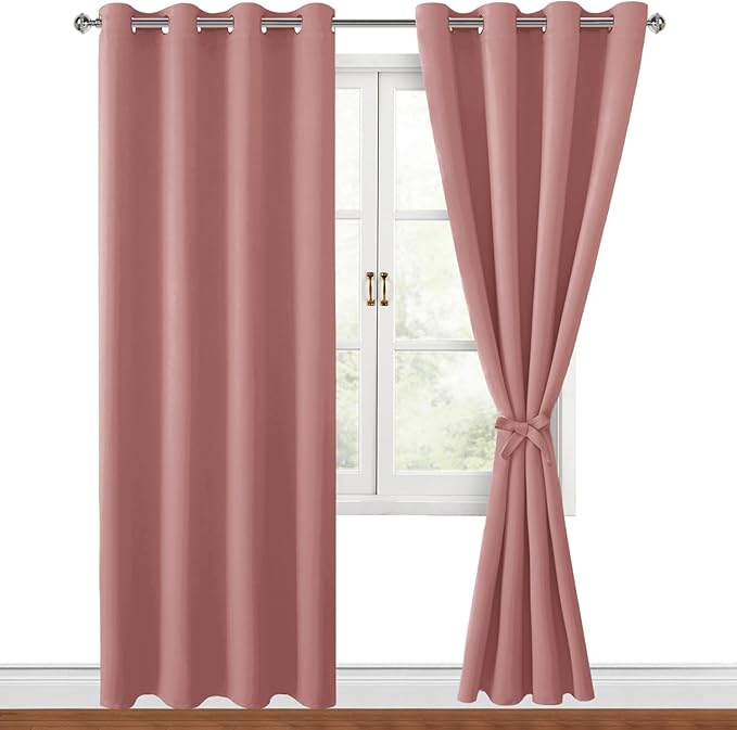 Hiasan Blackout Curtains for Bedroom, 52 x 84 Inches Long by Hiasan