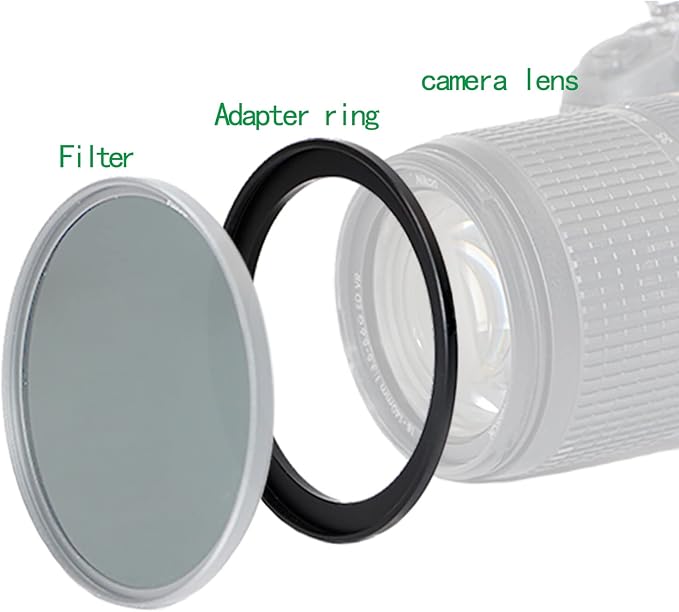 52mm to 49mm Step-Down Ring Filter Adapter, Metal Ring Step-Down Rings Adapter - Image 4