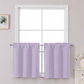 Chyhomenyc Short Curtains 24 Inch Length, Small Light Purple Curtain Rod Pocket by Chyhomenyc