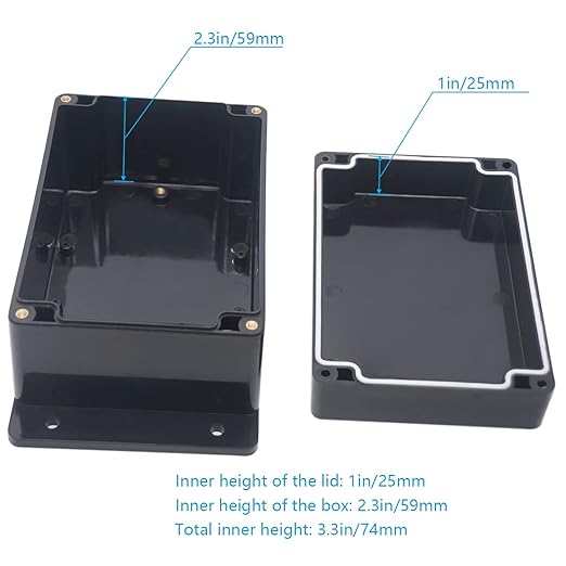 Junction Box, Zulkit Project Box Waterproof Dustproof IP65 ABS Universal - Image 6