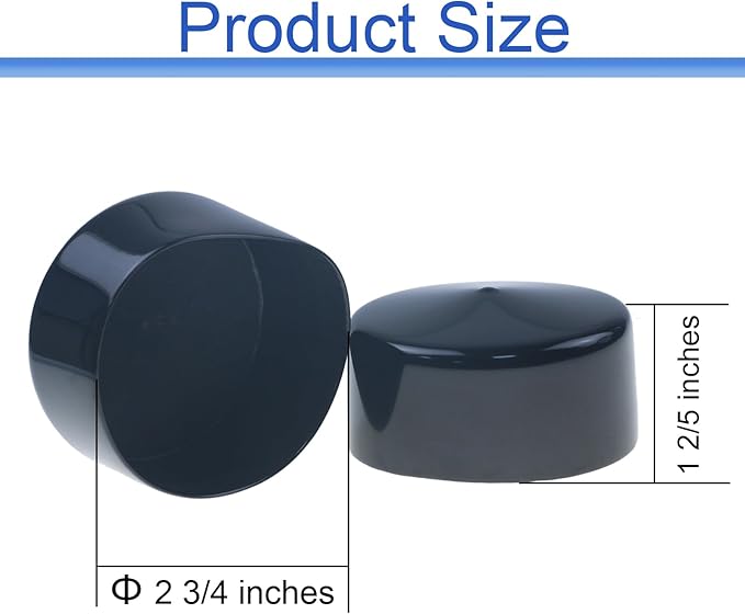 Acocony 2 3/4 Inch Rubber Cap Round 2.75 Inch Rubber End Caps PVC Flexible - Image 2