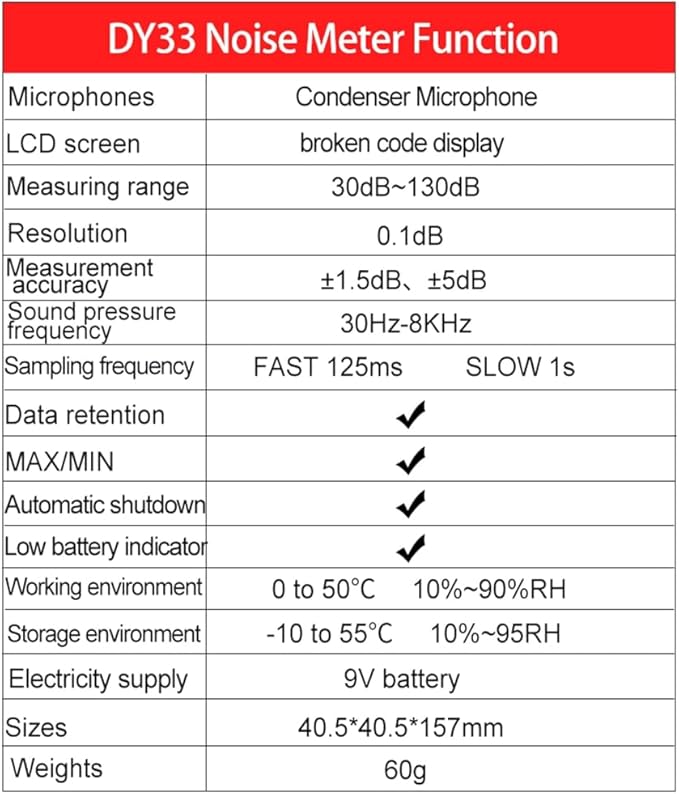 REDYY Sound Leveling Meter, High Precisions Sound Leveling Meter Decibel Noise - Image 3