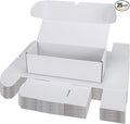 Bulk 300 Capacity Card Toploaders Storage Box, in Total 25 Pack All White by Serwrsw
