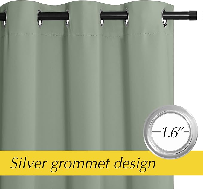 NICETOWN Door Curtains for Doorway Privacy, 95 Inch Length Blackout Thermal - Image 5