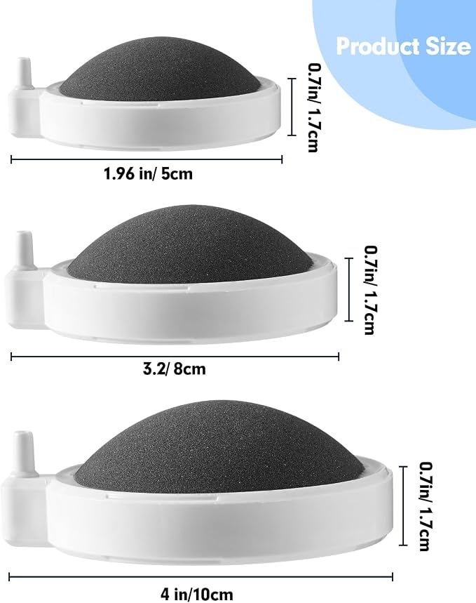 Air Stone for Aquarium Fish Tank Bubbler, 2 Inch Small Nano Air Bubble Stone - Image 5