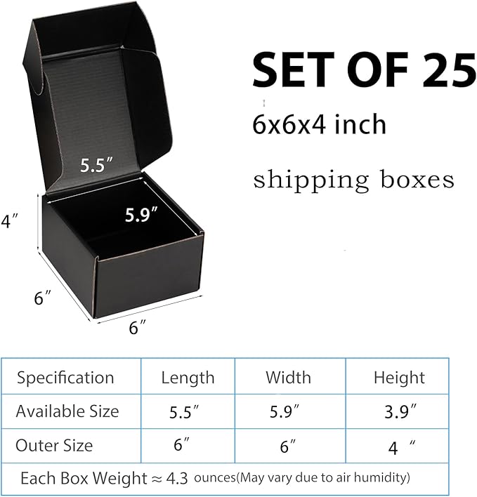Small Shipping Boxes 6x6x4 Inch - Image 2