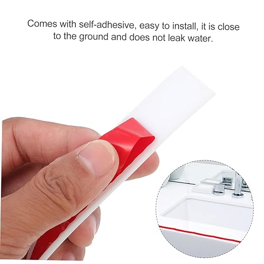 1pc Self-Adhesive Bathroom Water Retaining Strip Caulk Baffle - Image 6