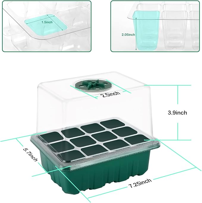 Seed Starter Tray with Light, Seedling Starter Trays with Humidity Domes - Image 6