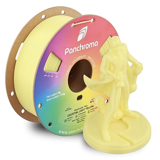 Polymaker Panchroma Celestial PLA Filament, Celestial Light Yellow 1.75mm 3D by Polymaker