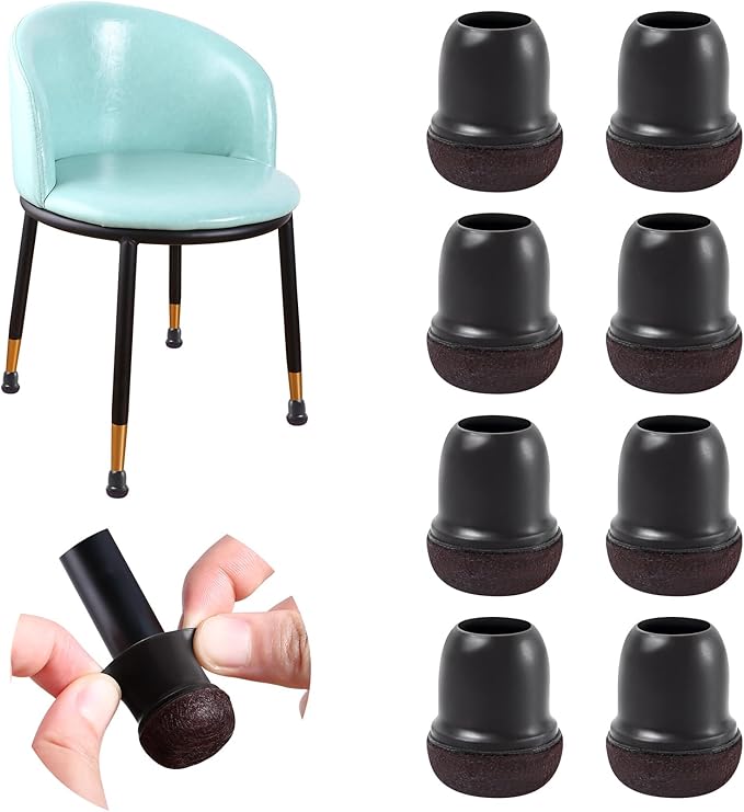 Extra Small Chair Leg Floor Protectors, Felt Chair Leg Pads by GAGUIUP