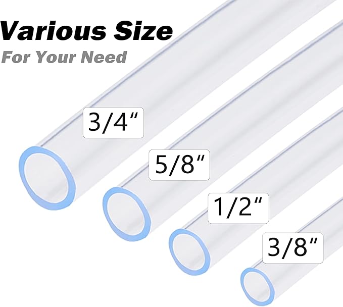 DAVCO 5/8" ID - 25 ft Clear Vinyl Tubing, Low Pressure Flexible PVC Tube - Image 5