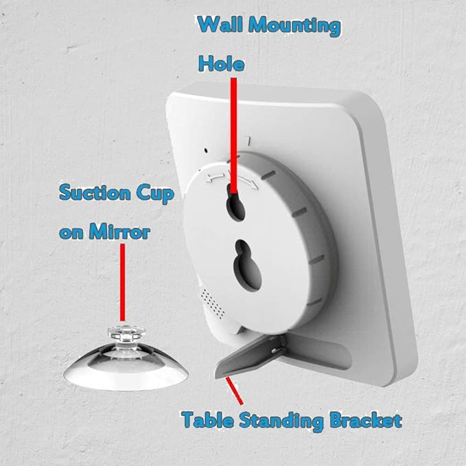 Waterproof Bathroom Wall Clock and Timer, Digital Water Resistant Hanging Timer - Image 5