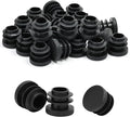 5/8" Plastic Hole Plugs Black -Round Chair Leg Caps, Flush Mount Pipe Plugs by EASYEAH