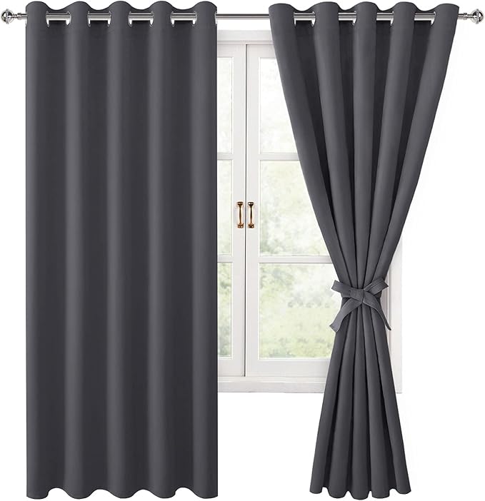 Hiasan Blackout Curtains for Bedroom, 60 x 63 Inches Length by Hiasan