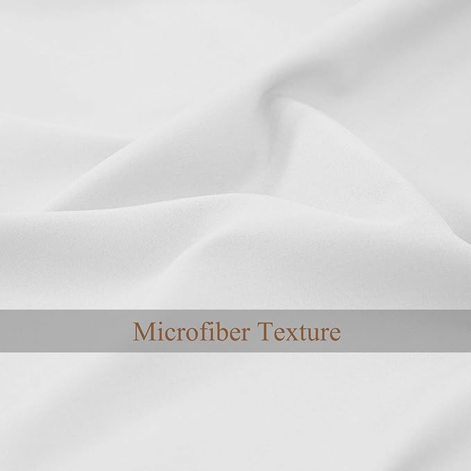 L.Z.E Privacy Sheer Curtains 45 Inch Length 2 Panels Set White Light Filtering - Image 6