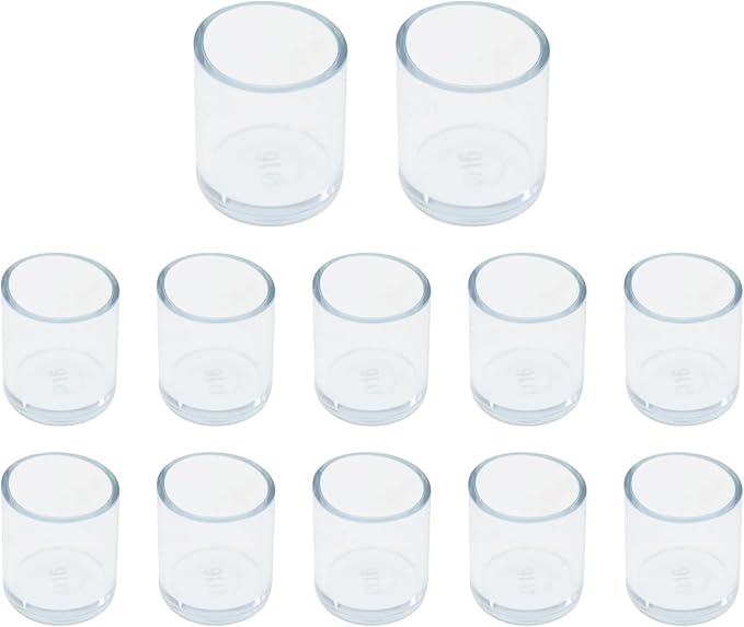 Round Chair Leg Caps, PVC Furniture Feet Covers, TTZEZE Transparent Round Floor by TTZEZE