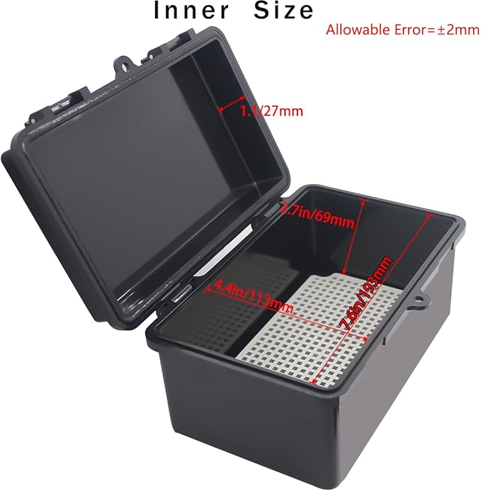 Junction Box, Hinged Black Cover IP67 Waterproof ABS Project Box - Image 3