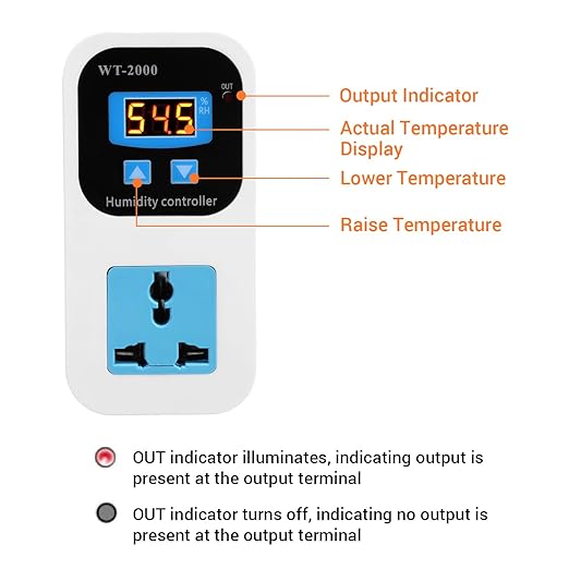 Digital Humidity Controller, 0%~99% RH Humidity Controller Suitable - Image 5