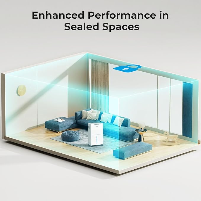 1500 Sq.ft Dehumidifier for Basement, SEAVON 21 Pint Dehumidifiers - Image 9