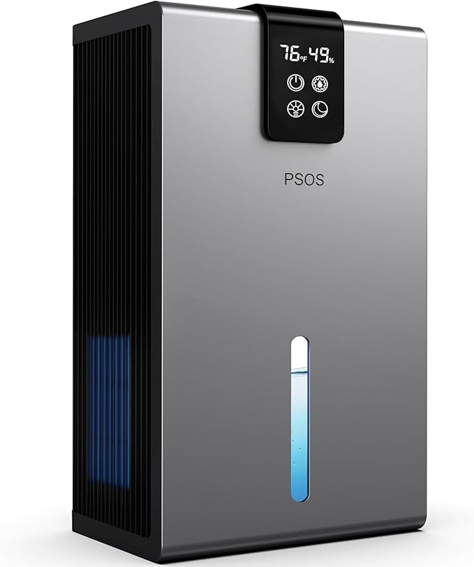 Dehumidifier, Dehumidifiers for Home, 98 OZ Water Tank, Quiet Dehumidifier for by PSOS