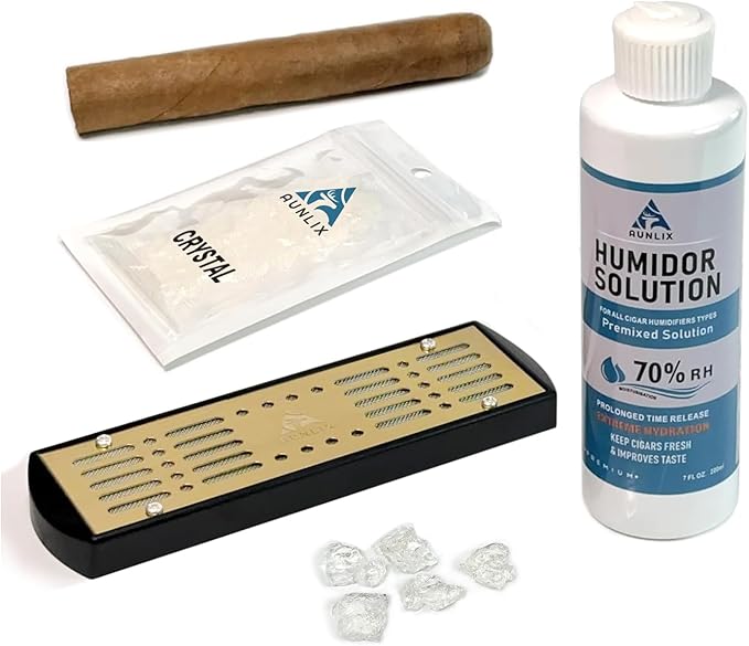 Cigar Humidifier & Humidor Solution Set, Safe Humidity Control Packs, Keep 70% by AUNLIX