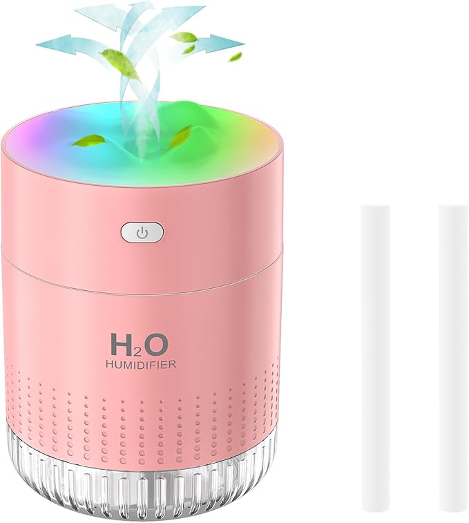 Portable Small Humidifiers for Bedroom Baby, Rechargeable Mini Cool Mist Plant by BESKY