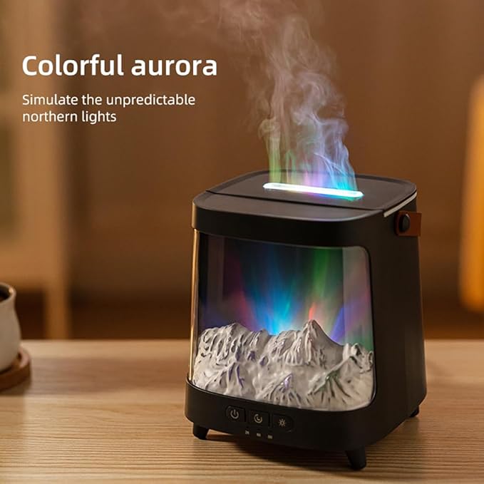 Flame Essential Oil Diffuser, Ultrasonic Aromatherapy Humidifier, Aurora - Image 4