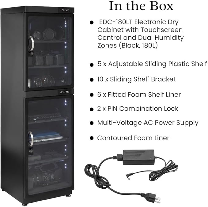 180LT Electronic Dry Cabinet for Camera, Lens & Electronics – Silent - Image 8