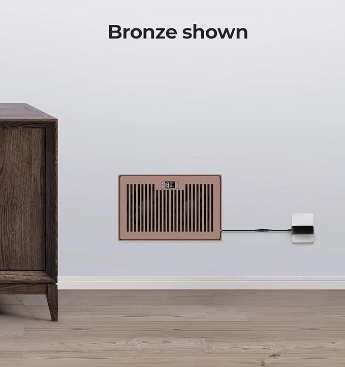 Quiet Register Booster Fan Fits 6" x 10" Register Holes, 10-Speed Smart Heating - Image 7