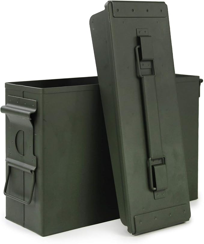 GUGULUZA Metal Ammo Can 30/50 Cal, Lockable Bullet Storage Case, Waterproof & - Image 4